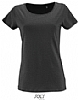 Camiseta Algodon Biologico Jaspeado Mujer Milo Sols - Color Antracita Mezcla